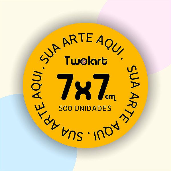 500 Adesivos 7x7cm