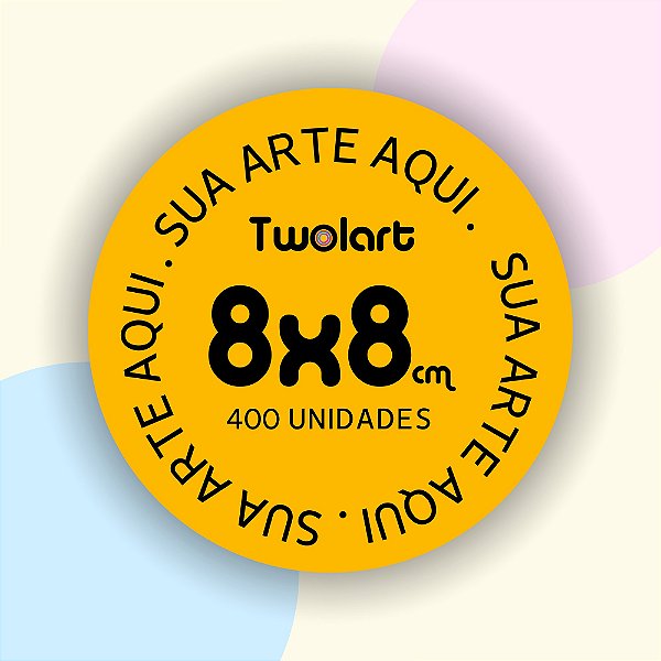 400 Adesivos 8x8cm