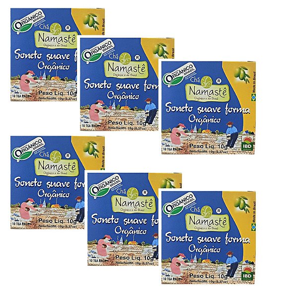 Chá Suave Forma Kit 6cx (Oliveira, hibisco, chá Verde, carqueja) Orgânico Namastê
