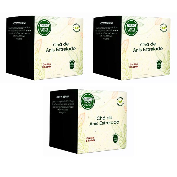 Chá Anis Estrelado em Sachês Kit 3cx Natural