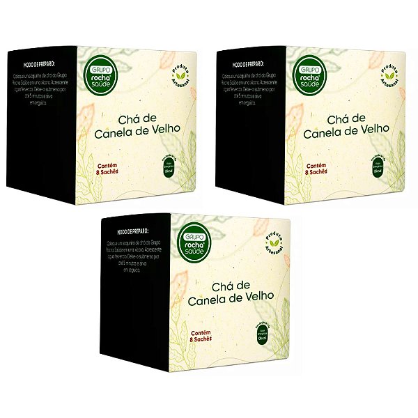 Chá Canela de Velho em Sachês Kit 3cx Natural