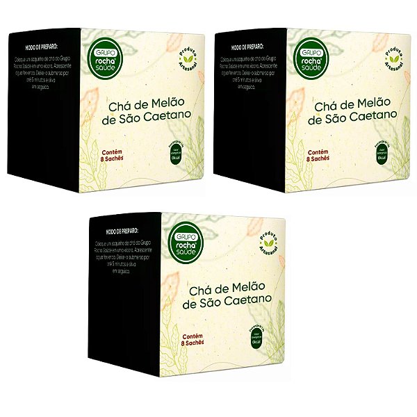 Chá Melão de São Caetano em Sachês Kit 3cx Natural