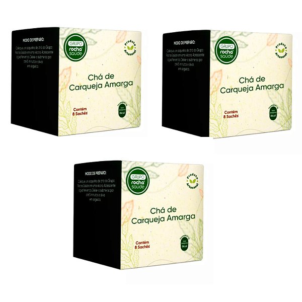Chá Carqueja Amarga Kit 3 Caixas Natural