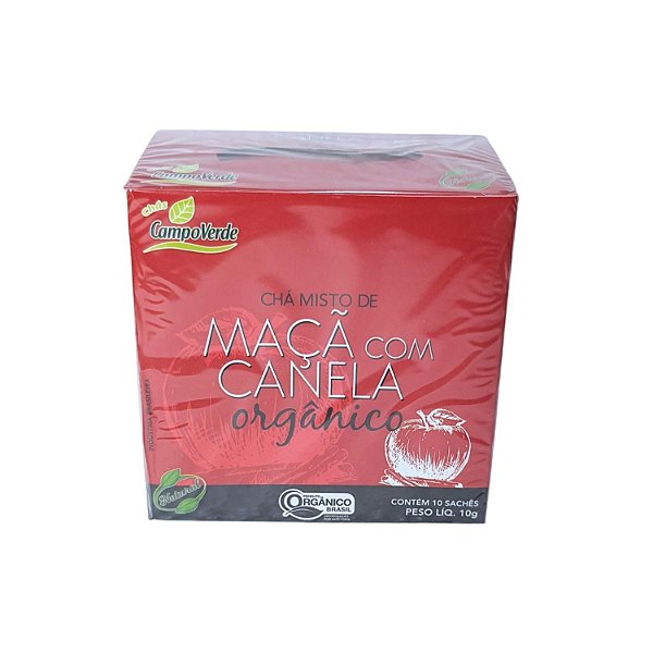 Chá Maçã com Canela Orgânico Sachês Campo Verde