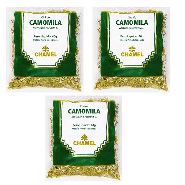 Chá Camomila Flores Kit 3 Pacotes Natural Chamel