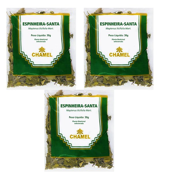 Chá  Espinheira Santa Kit 3 Pacotes Natural Chamel