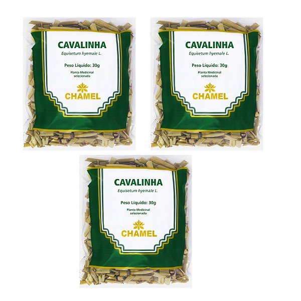 Chá Cavalinha 30g Kit 3 Pacotes Natural Chamel