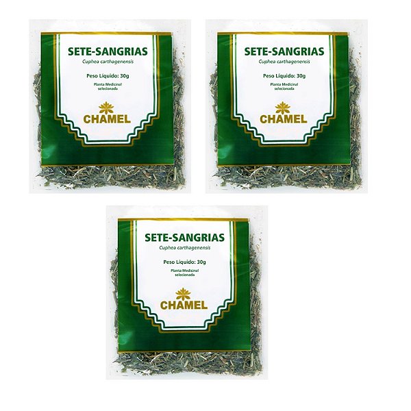 Chá Sete Sangrias Natural Kit 3 Pacotes Chamel