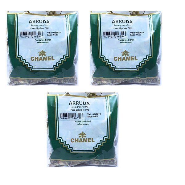 Chá Arruda Kit 3 Pacotes Selecionado Chamel