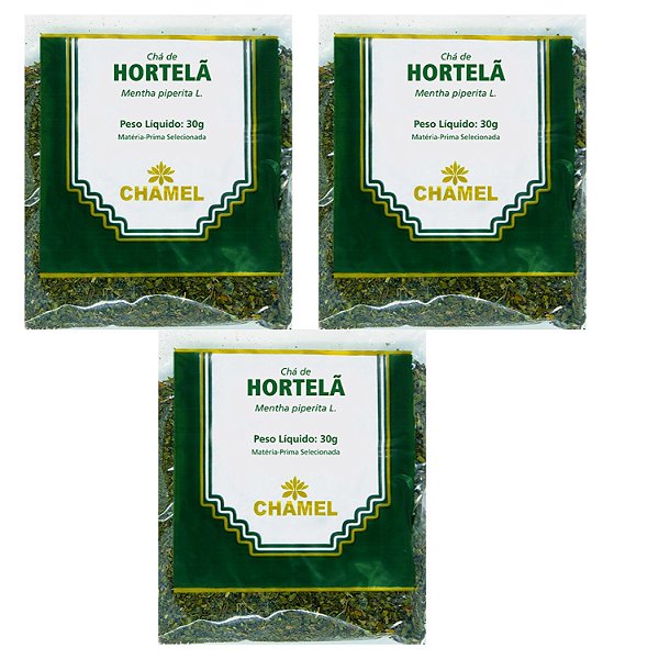 Chá de Hortelã Pimenta Kit 3 Pacotes Chamel