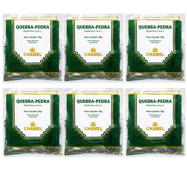 Chá Quebra Pedra Natural Kit 6 Pacotes 30g Cada Chamel
