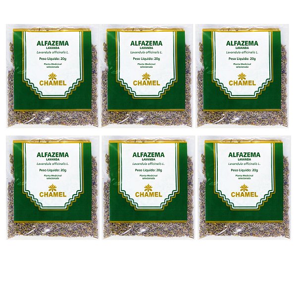Chá Alfazema Lavanda Flores Natural Kit 6 Pacotes Chamel