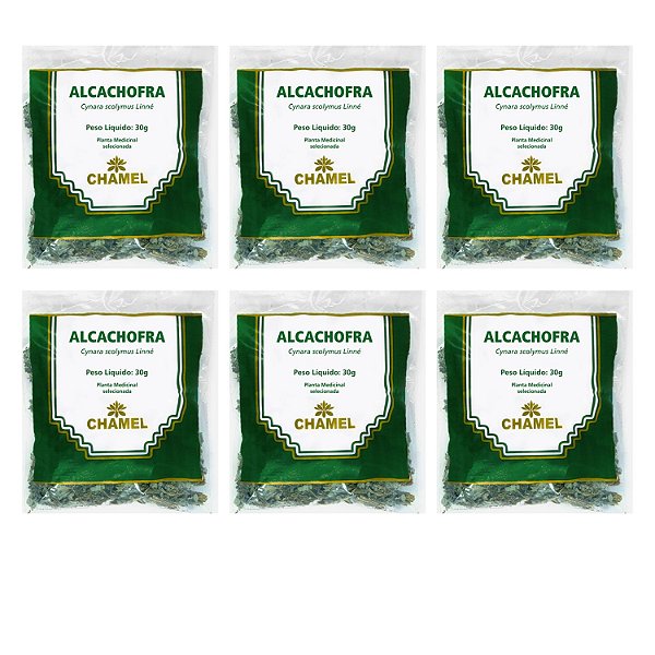 Chá Alcachofra Folhas Natural Kit 6 Pacotes Chamel