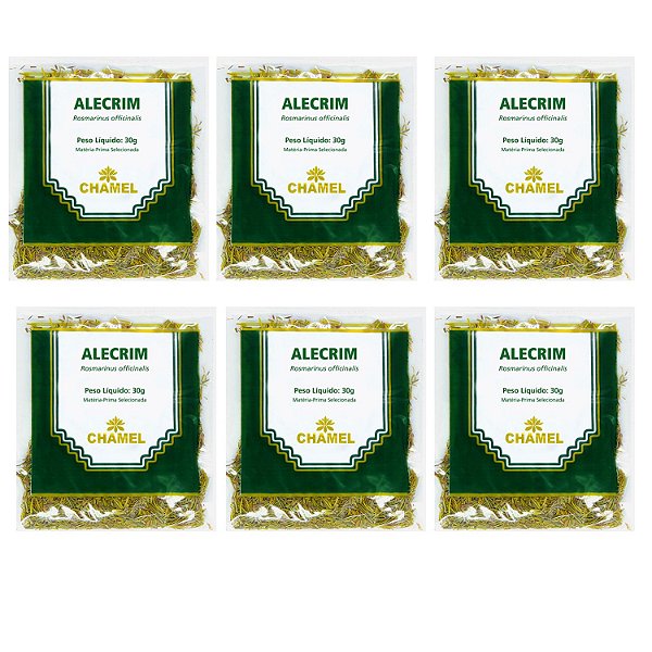 Chá Alecrim Folhas Natural Kit 6 Pacotes Chamel