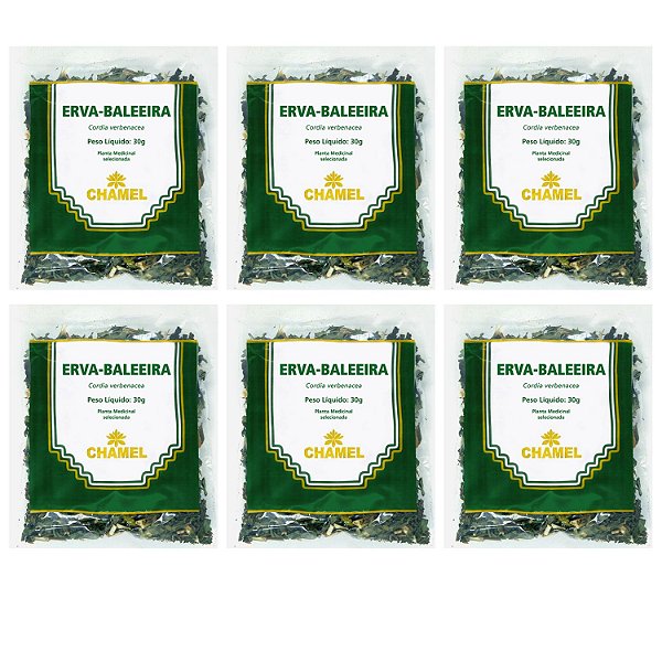 Chá Erva Baleeira Natural Kit 6 Pacotes Chamel