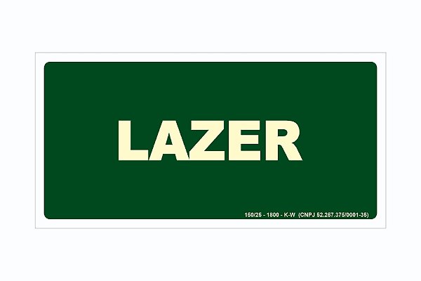 Placa Lazer Fotoluminescente