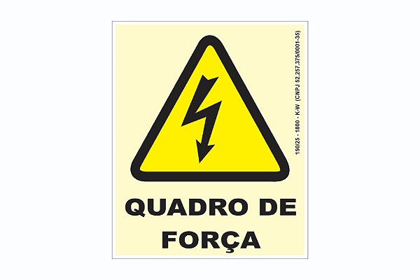 Placa Quadro de Força Fotoluminescente