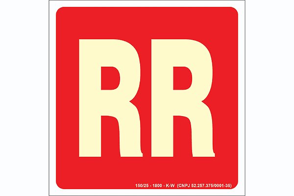 Placa RR Registro De Recalque Fotoluminescente - E19