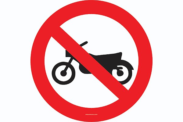 Placa Proibido Trânsito De Motocicletas R-37 Resolução Contran