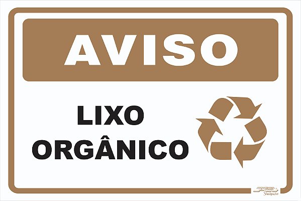 Placa Aviso Lixo Orgânico