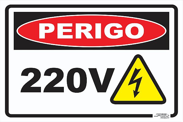 Placa Perigo 220v