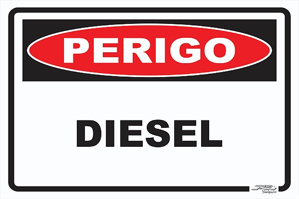 Placa Perigo Diesel