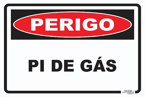 Placa Perigo Pi de Gás