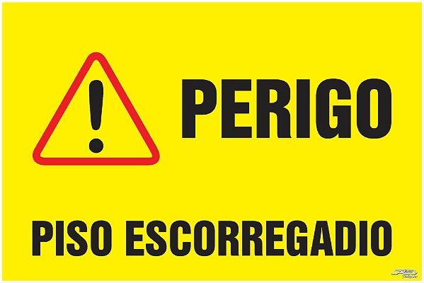 Placa Perigo Piso Escorregadio