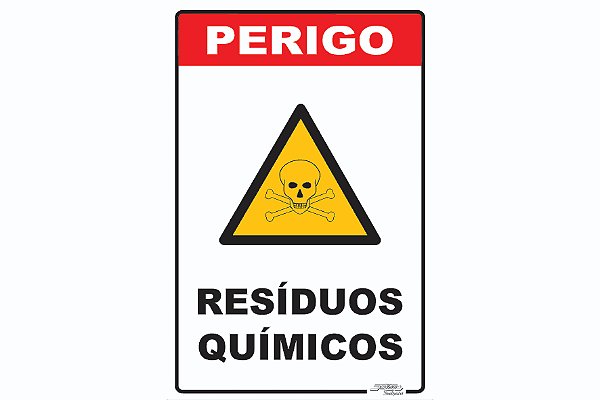 Placa Perigo Resíduos Químicos