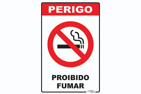 Placa Perigo Proibido Fumar