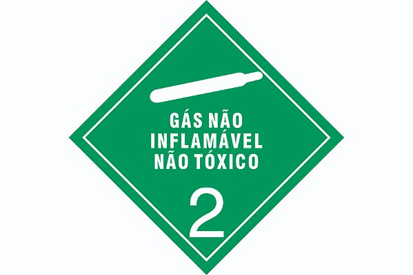 Transporte de Produtos Perigosos - Rótulo de Risco - Gás Não Inflamável Não Tóxico 2