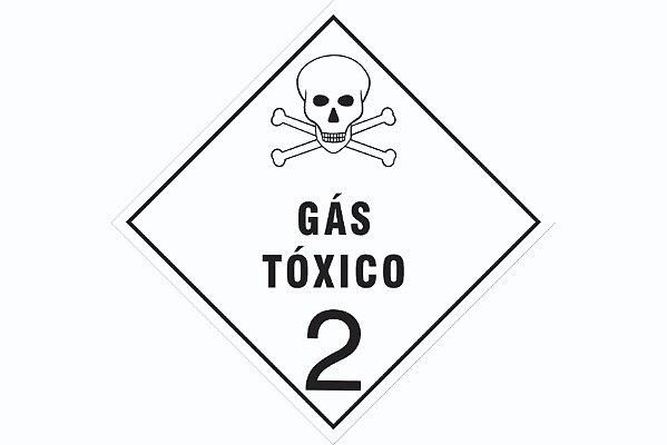 Transporte de Produtos Perigosos - Rótulo de Risco - Gás Tóxico 2
