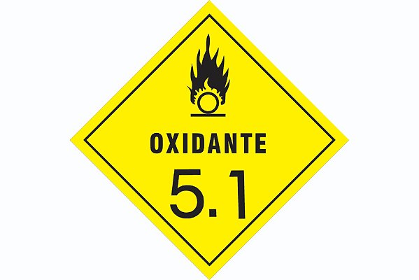 Transporte de Produtos Perigosos - Rótulo de Risco - Oxidante 5.1