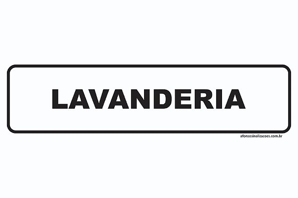 Placa de Identificação Lavanderia - 30x8cm