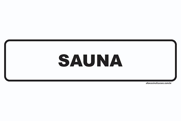 Placa de Identificação Sauna - 30x8cm