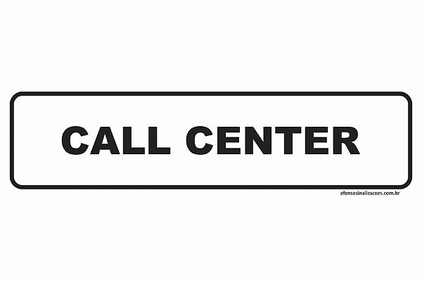 Placa de Identificação Call Center - 30x8cm