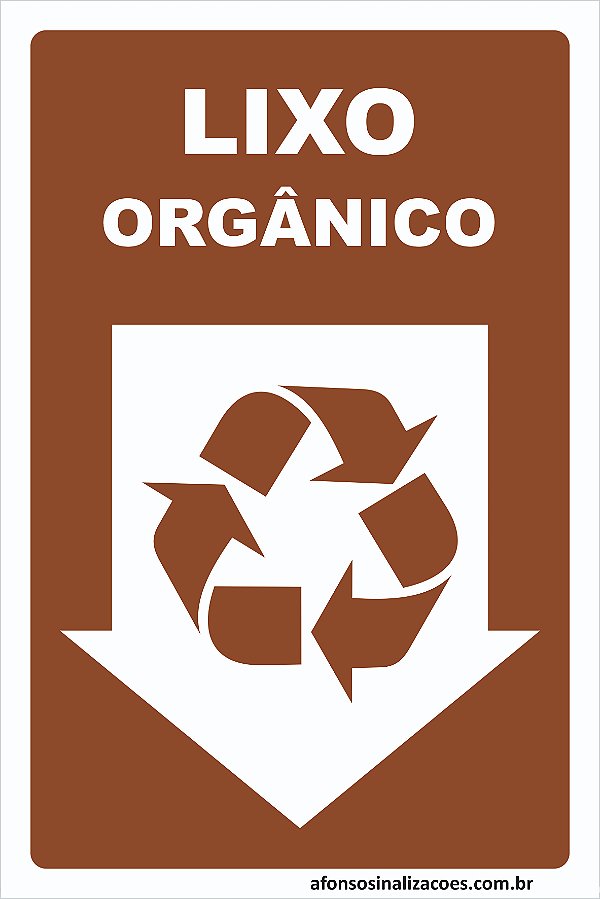 Placa Lixo Orgânico Reciclável
