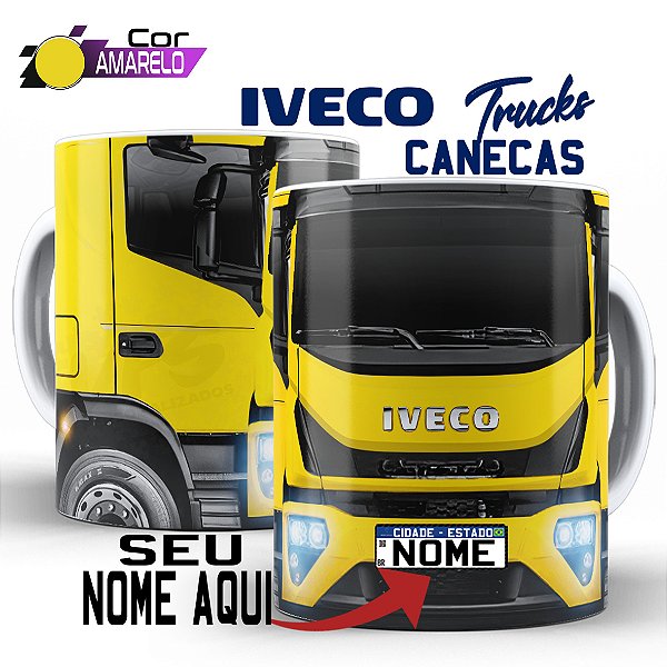 Caneca Personalizada Caminhão Iveco Tector com nome