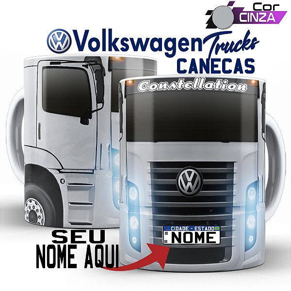 Caneca personalizada caminhoneiro caminhão Volkswagen Constellation