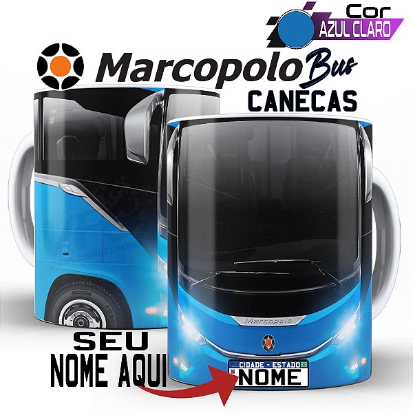 Caneca Personalizada motorista Caminhão Ônibus Marcopolo Paradiso