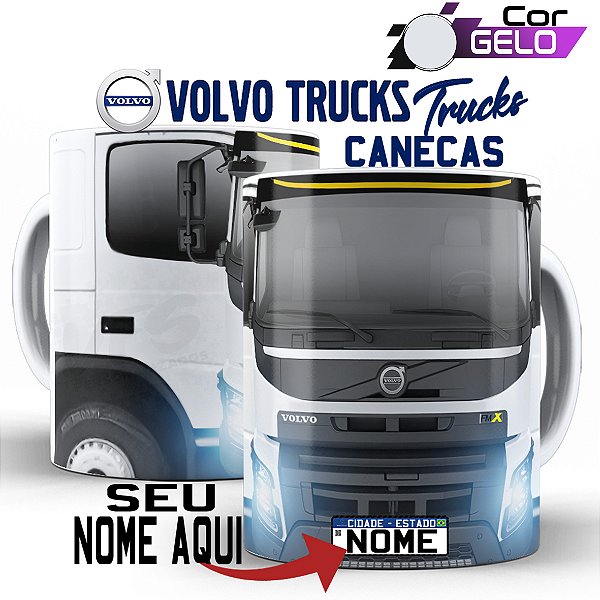 Caneca Personalizada Caminhoneiro Caminhão Volvo Fmx