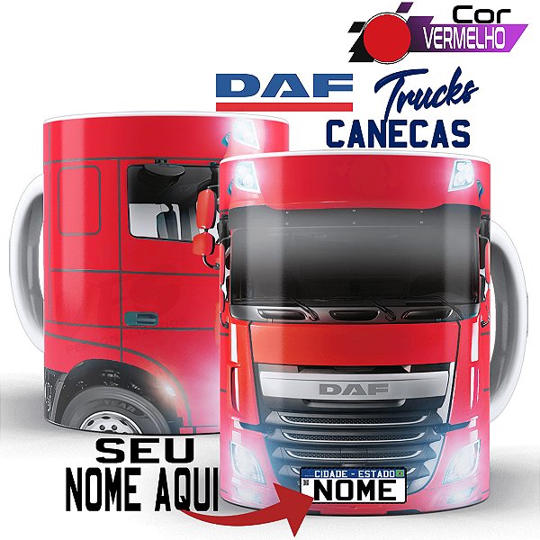 Caneca Personalizada Caminhoneiro Caminhão Daf