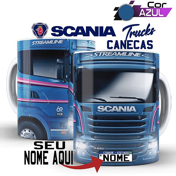 Caneca Personalizada Caminhoneiro Caminhão Scania Streamline R440