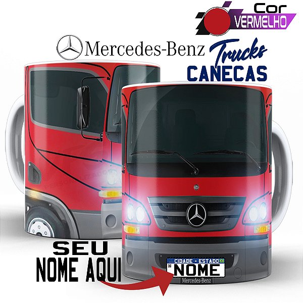 Caneca Personalizada caminhoneiro Caminhão Mercedes Accelo