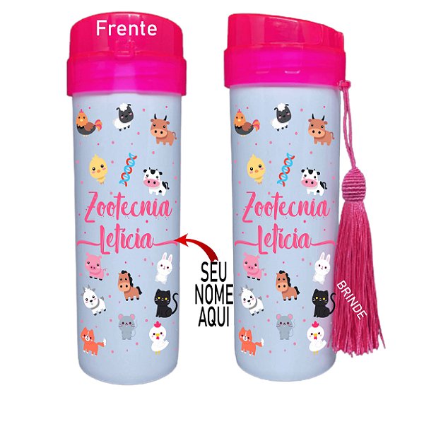 Squeeze Garrafa Personalizada Zootecnia - com seu Nome