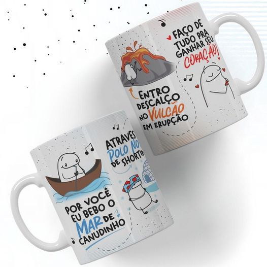 Caneca personalizada Flork Musical Por você eu bebo o Mar