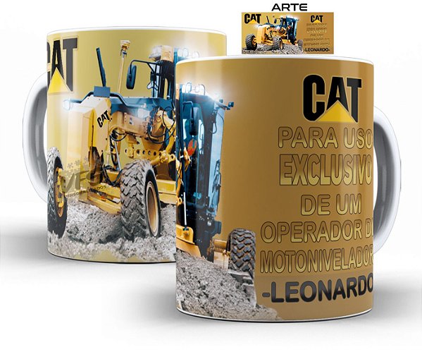 Caneca Personalizada - Motoviveladora patrola com seu nome