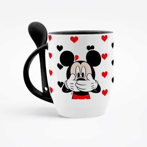 Caneca com colher Mickey e Minnie Segredos