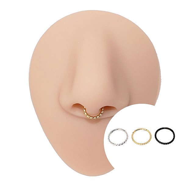 Piercing Argola Clicker em Aço PVD Torcidinha