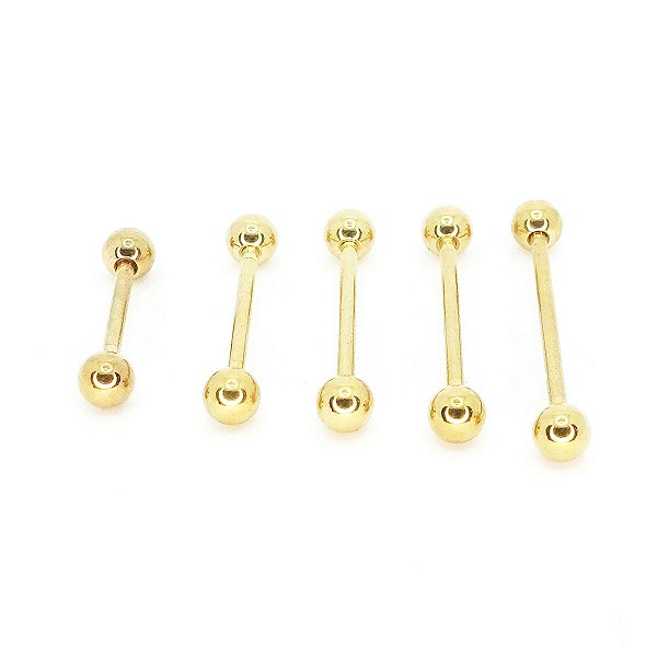 Piercing Barbell em Titânio PVD 1.2x4mm RI